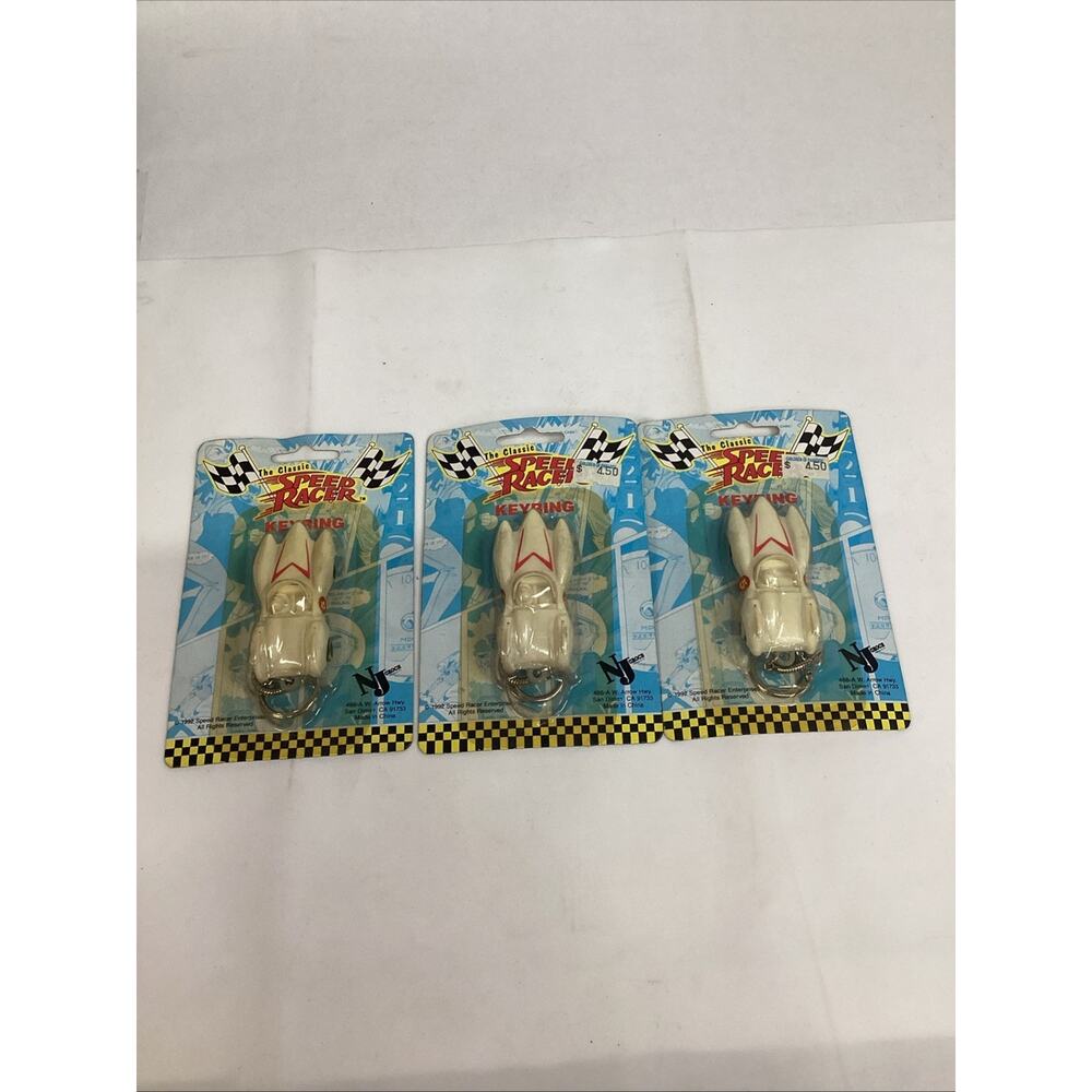 Set Of 3 - The Classic Speed Racer Key Ring - New